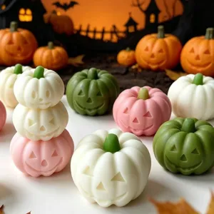 Halloween Pumpkin Silicone Mold For Candle Making DIY 3-Tier Pumpkin Wizard Hat Plaster Resin Mold Cake Decorating Tools