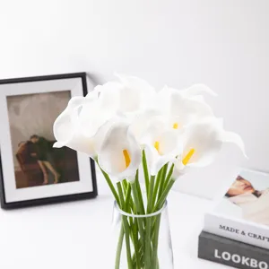 Fiori di Calla Artificiali Real Touch PU Mini Stelo Singolo Decorazione Floreale Nordica per Matrimoni e Decorazione Casa