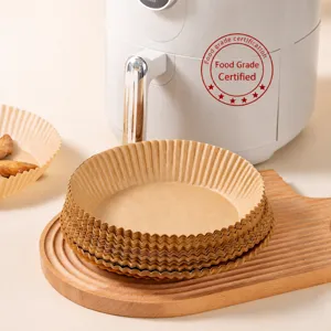 Air Fryer Einweg Papier Einlagen Antihaft Silikonöl Backen Pergamentpapier Rund Für Ofen Braten Küche Kochen
