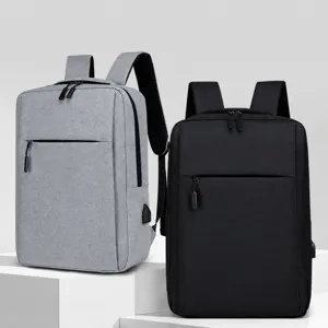 Sac à Dos Ordinateur Affaires Imperméable Nylon Avec Port de Charge USB Homme Femme Voyage Décontracté pour Ordinateur 15.6 Pouces