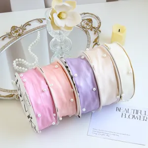Nastro in Filato Con Perle Artificiali per Confezionamento Bouquet di Fiori Artigianato Fai-da-te Nastro Decorativo Tessuto per Matrimonio Festa Regalo