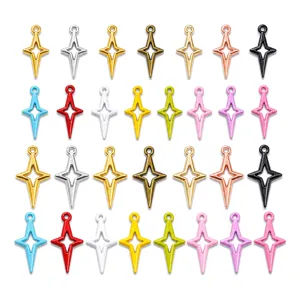 Pendentifs Étoiles Creuses en Alliage de Zinc Vintage pour Fabrication de Bijoux DIY Accessoires de Collier Bracelet Boucle d'Oreille