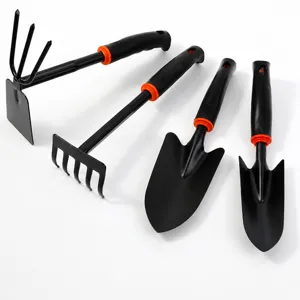 Kohlenstoffstahl Gartenhandwerkzeug-Set Rutschfeste Schaufel Rechen Hacke Für Heim Outdoor Garten Bepflanzung Professionelle Rostbeständige Werkzeuge