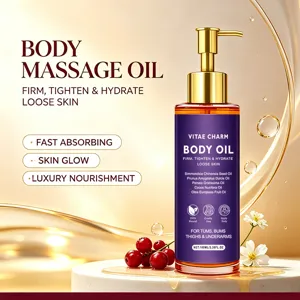 Vitae Charm Luxury Firming Body Oil For Skin Tightening Natural Massage Oil With Almond Rosehip Evening Primrose Oils
