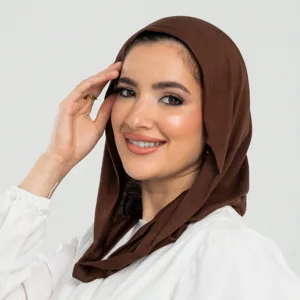 Hijab da Donna in Cotone Mercerizzato Sotto-cuffia Minimalista Traspirante Elastico Fazzoletto da Testa Islamico Turban Bandana