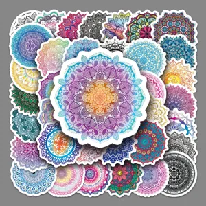 Mandala Graffiti Stickers Waterproof PVC Vinyl Decals For Laptop Phone Water Bottle Scrapbooking Geometric Decoration