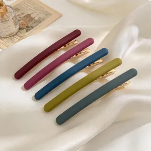 Pince à Cheveux Barrette en Métal Mat de Haute Qualité pour Femmes Style Coréen Épingles à Cheveux Simples Accessoires Cadeau