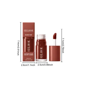 Blush tint box, open tube and doe-foot applicator displayed side by side on a clean white background