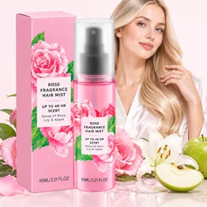 Brume Capillaire Lissante Sans Rinçage au Parfum de Rose Sérum de Soin Renforçateur Anti-Frisottis pour Cheveux Abîmés Parfum Floral Longue Durée