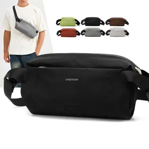Lightweight Waterproof Nylon Sling Bag For Men Women Magnetic Buckle Chest Bag Casual Crossbody Travel Shoulder Pack