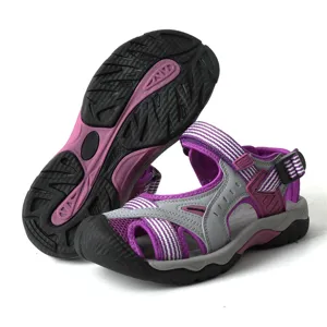 Women Men Closed Toe Hiking Sandals Breathable Water Shoes Outdoor Non-Slip Trekking Beach Sandals Couple Athletic Footwear