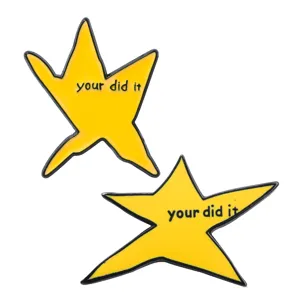 Funny Star Meme Brooch Zinc Alloy Enamel Pin Your Did It Quote Badge For Backpack Jacket Hat Creative Accessory Gift
