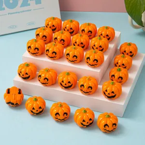 Coche de Juguete de Retroceso de Calabaza de Halloween Mini Coche Jack-O-Lantern de Inercia para Niños Decoración de Escritorio Regalo de Fiesta
