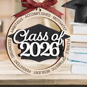 Klasse Van 2026 Houten Afstudeer Ornament Met Inspirerende Woorden Afstudeer Cadeauset Voor Universiteit Hangende Decoratie