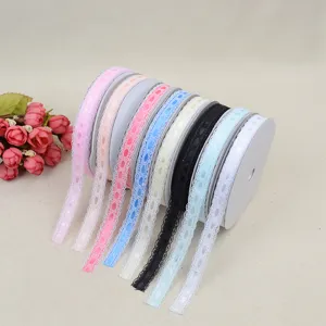 Nastro di Pizzo Vintage in Poliestere Finiture Floreali Traforate per Cucito Abbigliamento Confezioni Regalo Artigianato Fai-da-te Decorazione Matrimonio