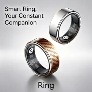 Slimme Gezondheid Ring Hartslag Bloedzuurstof Slaap HRV Monitor IP68 Waterdicht Roestvrij Staal Gebarencontrole Fitness Tracker Wearable Tech