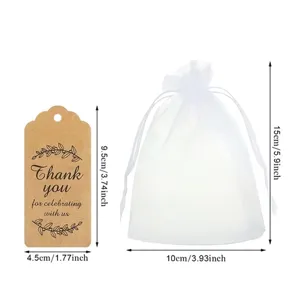 Sacs en Organza à Cordon Coulissant Emballage de Bijoux Sacs Cadeaux pour Mariage Fête Bijoux Pochettes de Rangement