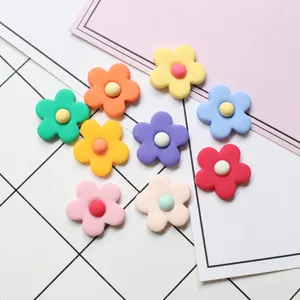 Matte Hars Bloem Hangers Vijfbladige Bloem DIY Sieraden Maken Benodigdheden Voor Haaraccessoires Sokken Decoratiemateriaal