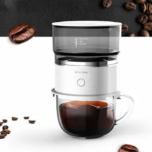 Draagbaar Automatisch Koffiezetapparaat Mini Werkt Op Batterijen Met Roestvrijstalen Filter Voor Reizen Kantoor Thuis Minimalistisch