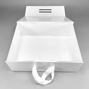 Große Faltbare Geschenkschachtel Mit Magnetverschluss Und Schleifengriff Harte Pappe Aufbewahrungsbox Für Hochzeit Geburtstag
