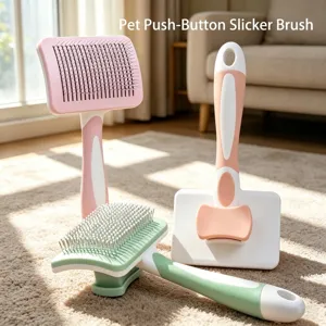 Set Professionale di Spazzola Cardatrice Autopulente e Tagliaunghie per Cani e Gatti Pettine per Massaggio e Toelettatura con Impugnatura Antiscivolo