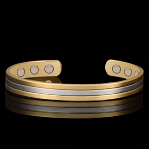Minimalistisches zweifarbiges Magnetarmband in Roségold und Silber-Optik
