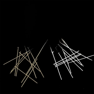 DIY jewelry head pins in gold, bronze, and silver finishes for crafting beaded jewelry