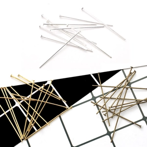 Detailed comparison of gold, silver, and bronze flat head pins for DIY jewelry making