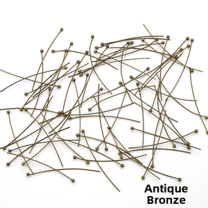 Antique bronze ball head pins for DIY jewelry making and handmade beading accessories