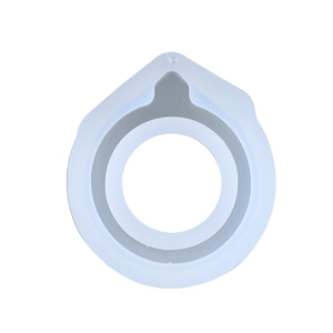 Detailed top view of a translucent silicone mold for DIY resin jewelry making