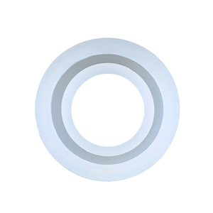 Top view of translucent white silicone jewelry mold for DIY resin ring casting crafts