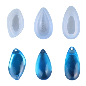 Silikonform Für DIY Harz Schmuckherstellung Wassertropfen Diamant Anhänger Halskette Gusswerkzeuge Hoher Spiegeleffekt