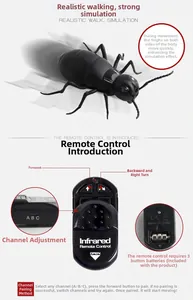 Macro view of infrared remote controlled ant toy showing detailed legs and control buttons