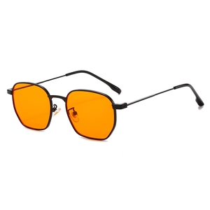 Sunglasses Retro Polygonal Metal Frame Anti-UV Trendy Square Fashion Eyewear For Women And Men Vintage Style