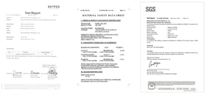 Official MSDS and SGS certification reports for dual-tip pastel gel ink markers set