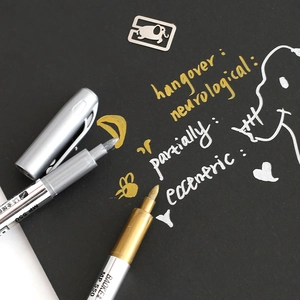 Metallic Craftwork Pens Gold Silver Markers Waterproof Quick Dry For DIY Greeting Card Photo Album Guest Sign In