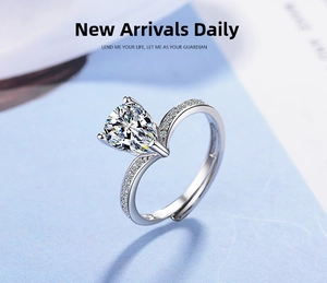Macro view of pear-cut cubic zirconia ring with micro-paved side stones and open band