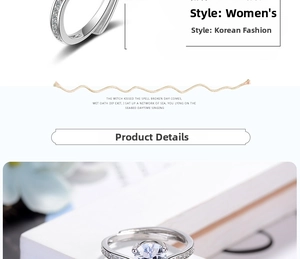 Detail of silver plated ring with cubic zirconia inlay and classic prong setting