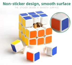 Internal structure of 3x3 stickerless speed cube with smooth surface and core parts