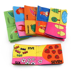 6-pack educational soft baby cloth books set with colorful early learning themes