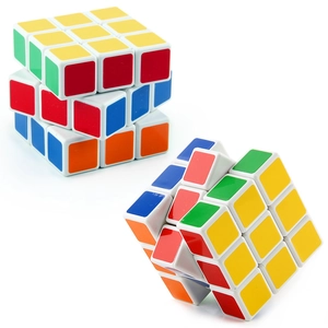 Classic 3x3 educational magic cube set with vibrant standard colors for kids and beginners