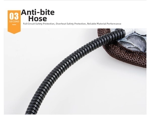 Détail du câble anti-morsure et du câblage de sécurité du tapis chauffant pour animaux