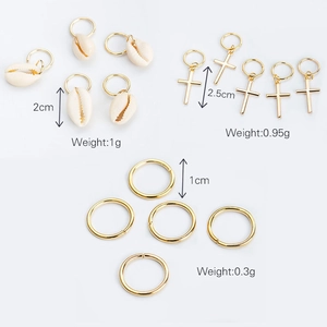 Dimensions du lot de bijoux bohèmes avec pampilles étoile coquillage et croix