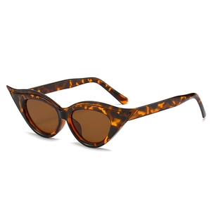 Retro tortoise shell cat eye sunglasses with brown lenses and thick geometric frames