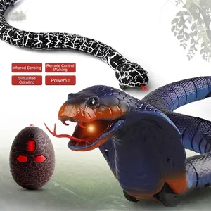 Infrared Remote Control Simulation Snake Toy Plastic Realistic Segmented Slithering Cobra Prank Prop For Kids Gift