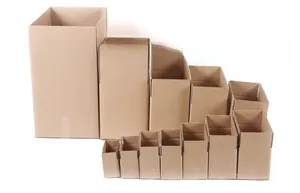 Macro view of thickened corrugated cardboard boxes showing anti-crush and durable texture