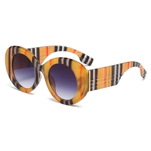 Lunettes De Soleil Ovales Rétro Protection UV400 Monture PC Lunettes Rondes Pour Femmes Hommes Mode