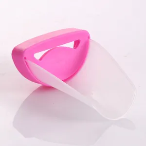 Pink crab-shaped faucet extender for kids, designed for easy hand washing access
