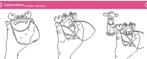 Three-step installation guide for the crab-shaped faucet extender for easy hand washing