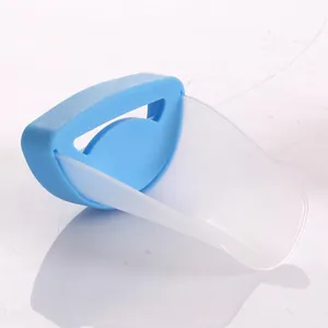 Blue crab-shaped faucet extender for kids, made of safe silicone and plastic material